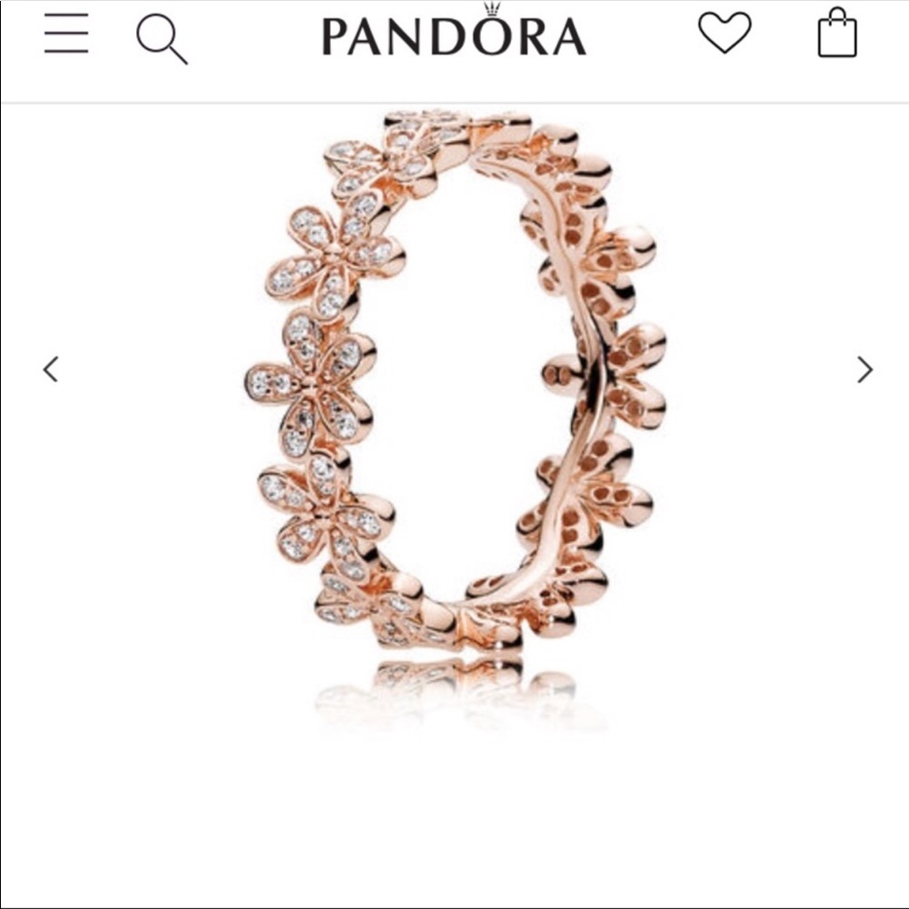 PANDORA Dazzling Daisy Ring- Rose Gold.
